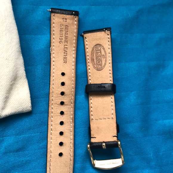 Fossil leather watch strap 18 GOLD - Picture 2 of 4